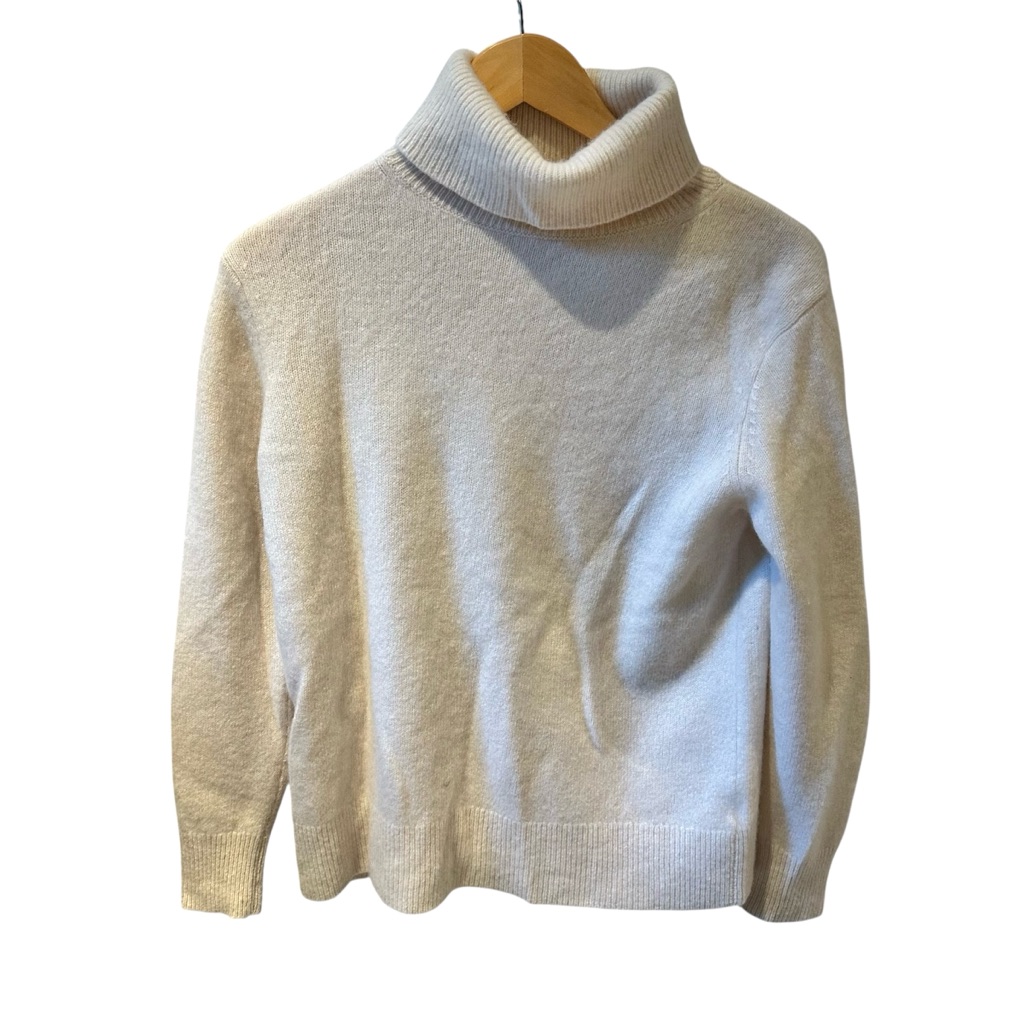 Babaton Aritzia Cream 100% Cashmere Turtleneck Sweater Size Xs